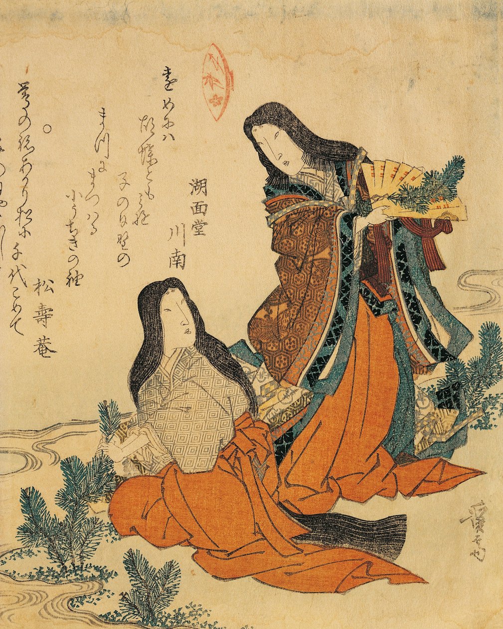 イタリア、ジェノバ、渓斎英泉（1790-1848）、木版画 作： 圭西鉄