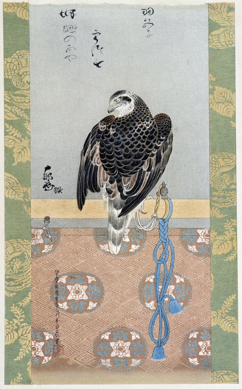 隼 - 板谷桂洲 シルク画 作： 板谷圭州廣正