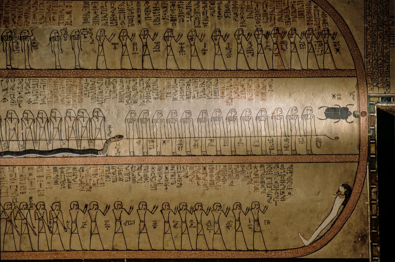 死者の書」を描いた壁画；アメンホテプ2世の墓；王家の谷。2009年（写真） 作： ケネス・ギャレット