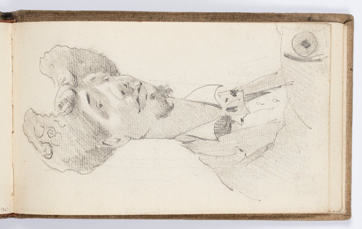 スケッチブックのページ: Carolus-Duran の似顔絵 作： ケニヨンコックス