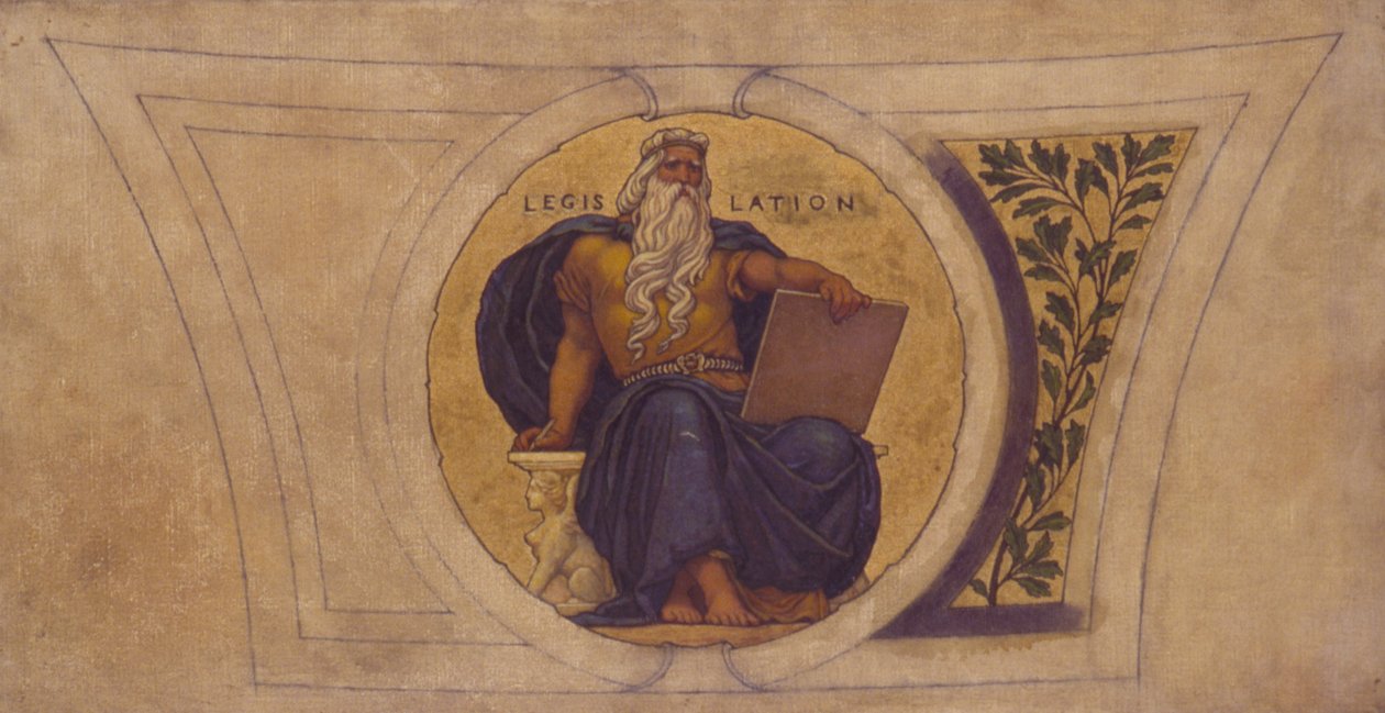 Study for Mosaic、ウィスコンシン州都、法制化、ca. 1913年。 作： ケニヨンコックス