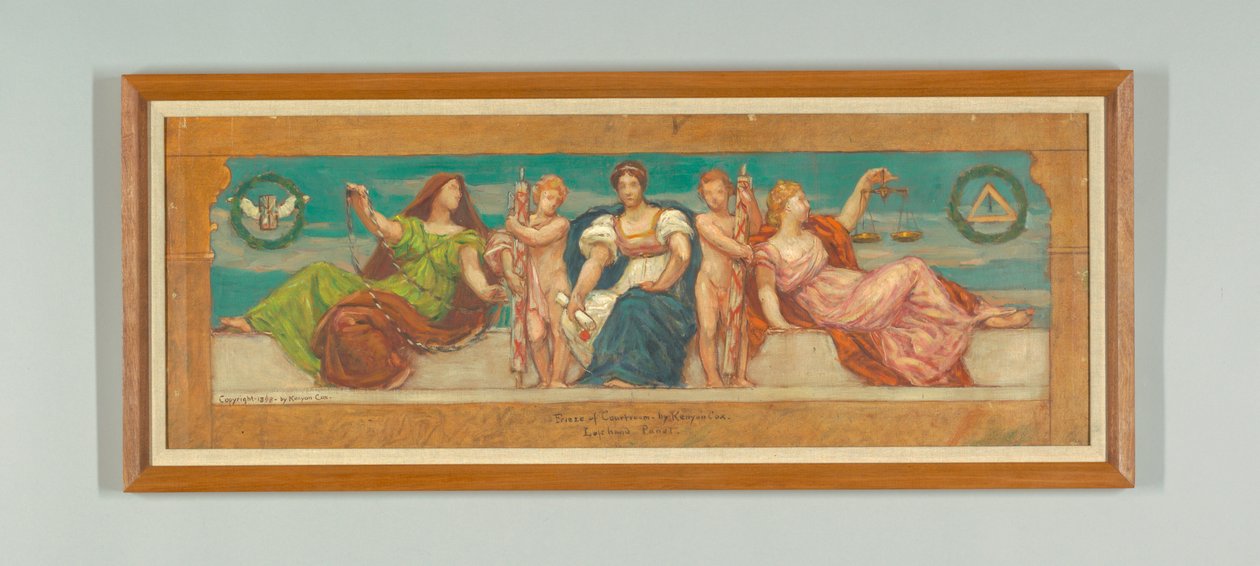 The Common Law, Study for Left Panel of "The Reign of Law", Frieze for Appellate Court, ニューヨーク 作： ケニヨンコックス