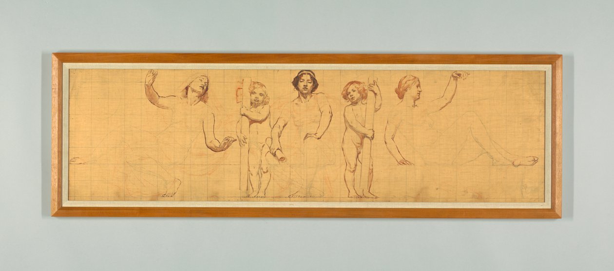The Common Law, Study for Left Panel of "The Reign of Law", Frieze for Appellate Court, ニューヨーク 作： ケニヨンコックス