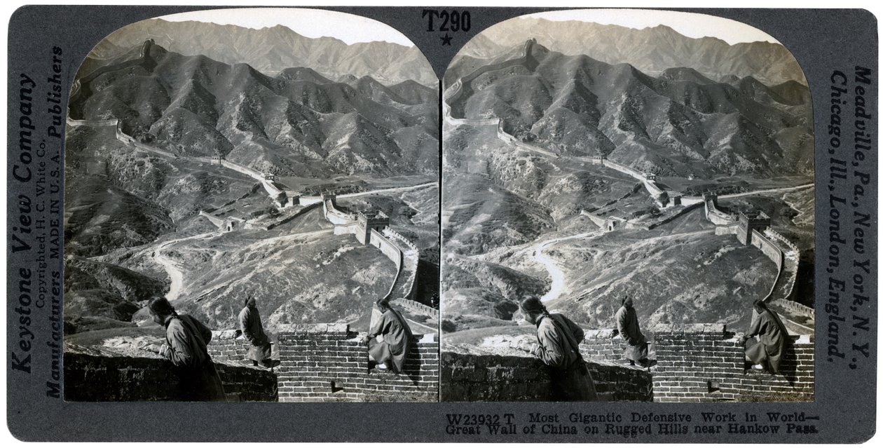 万里の長城、中国のハンコウ峠の近く、c1900年代。 作： Keystone View Company