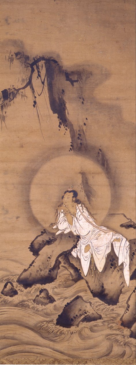 白いローブの観音（Avalokitesvara） 作： 吉山民町