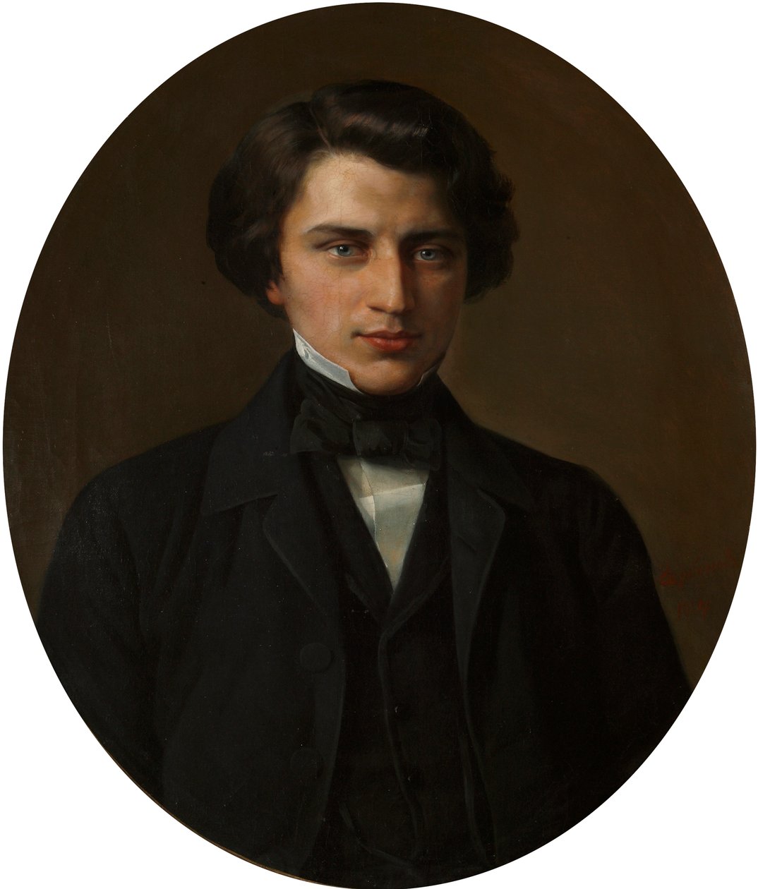 詩人ウラジミール・ジェムチュジニコフの肖像、1830～1884年、1854年。 作： キリル・アントノビッチ・ゴルブノフ