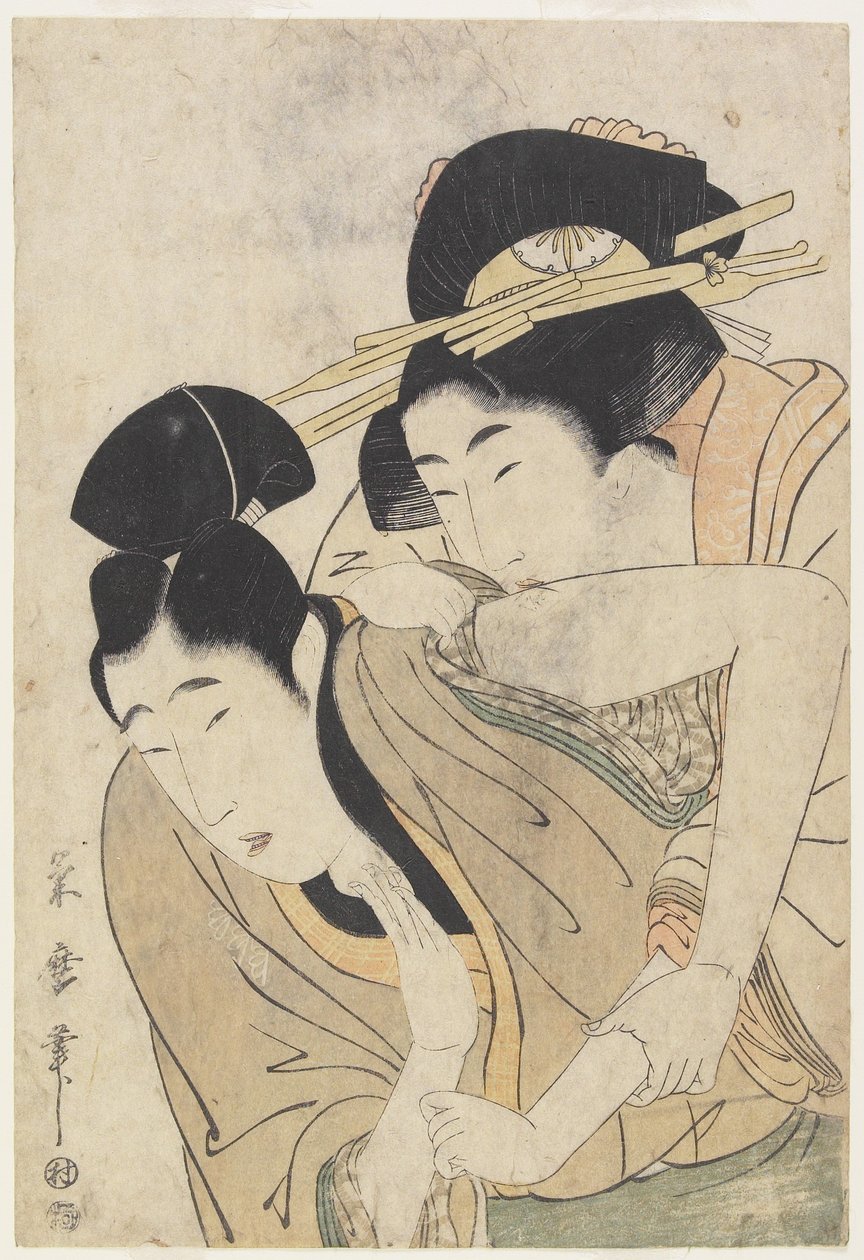 （コートサンと彼女の恋人）、c。 1800-1804 作： 北川つきまろ
