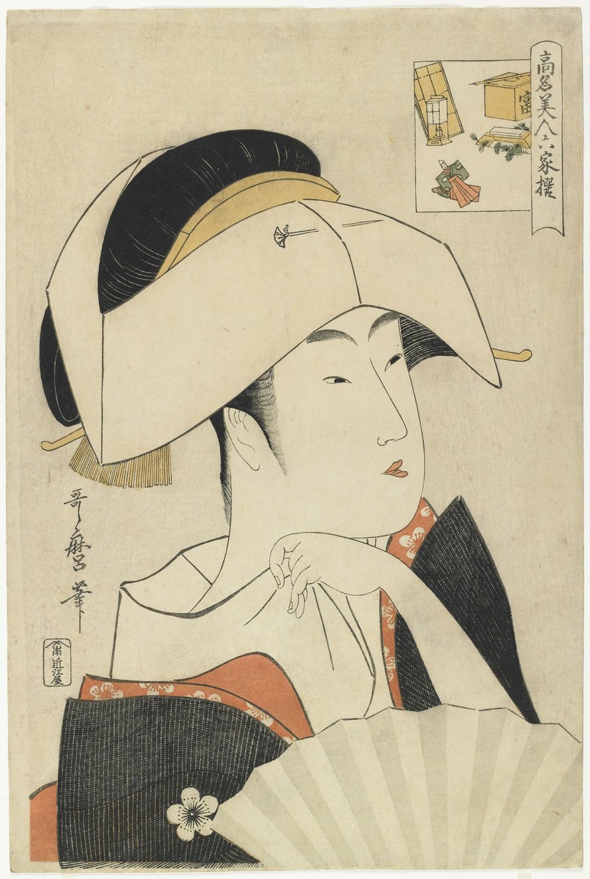 Portrait of Tomimoto Toyohina, 1795-1796 作： 北川歌ro
