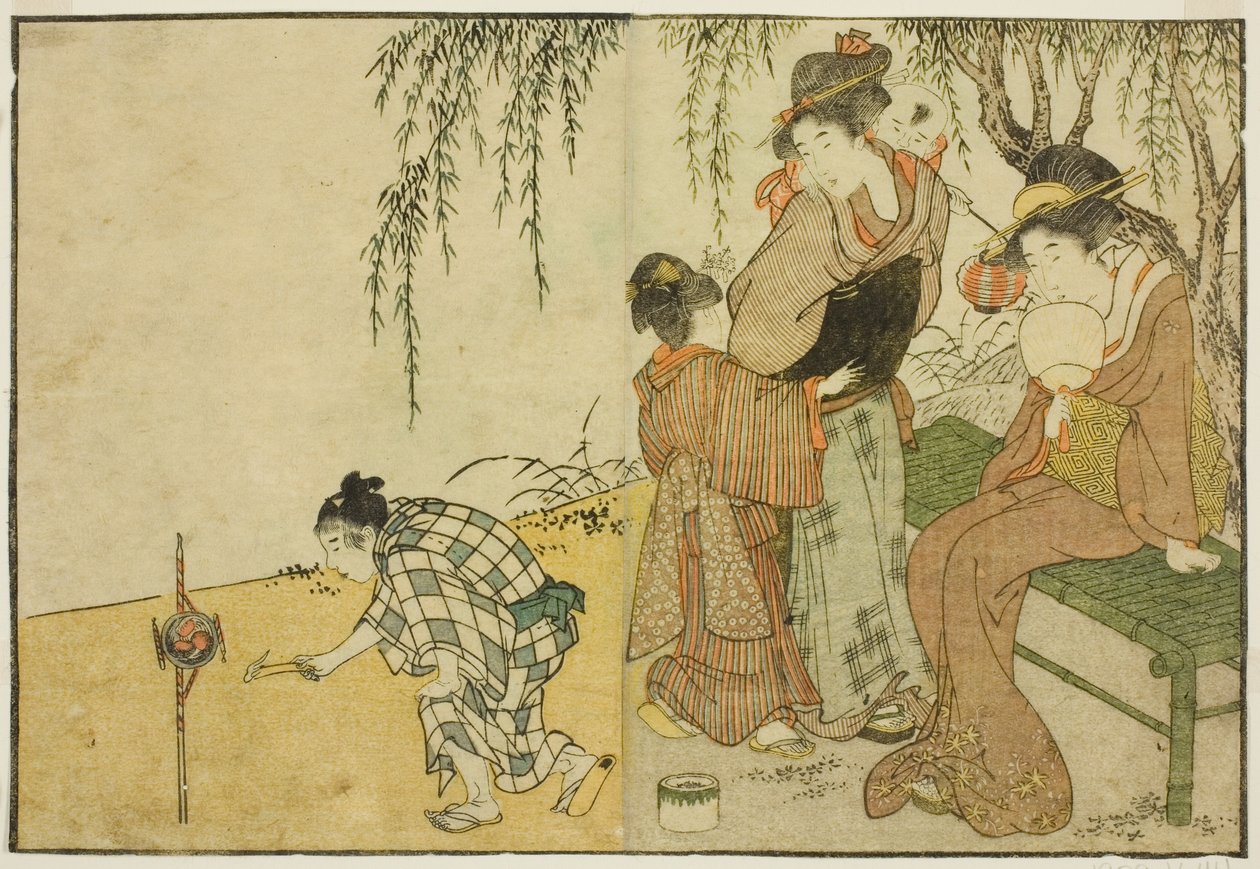 花火を楽しむ 絵本『絵本 四季の花』vol. 1 作： 北川歌ro