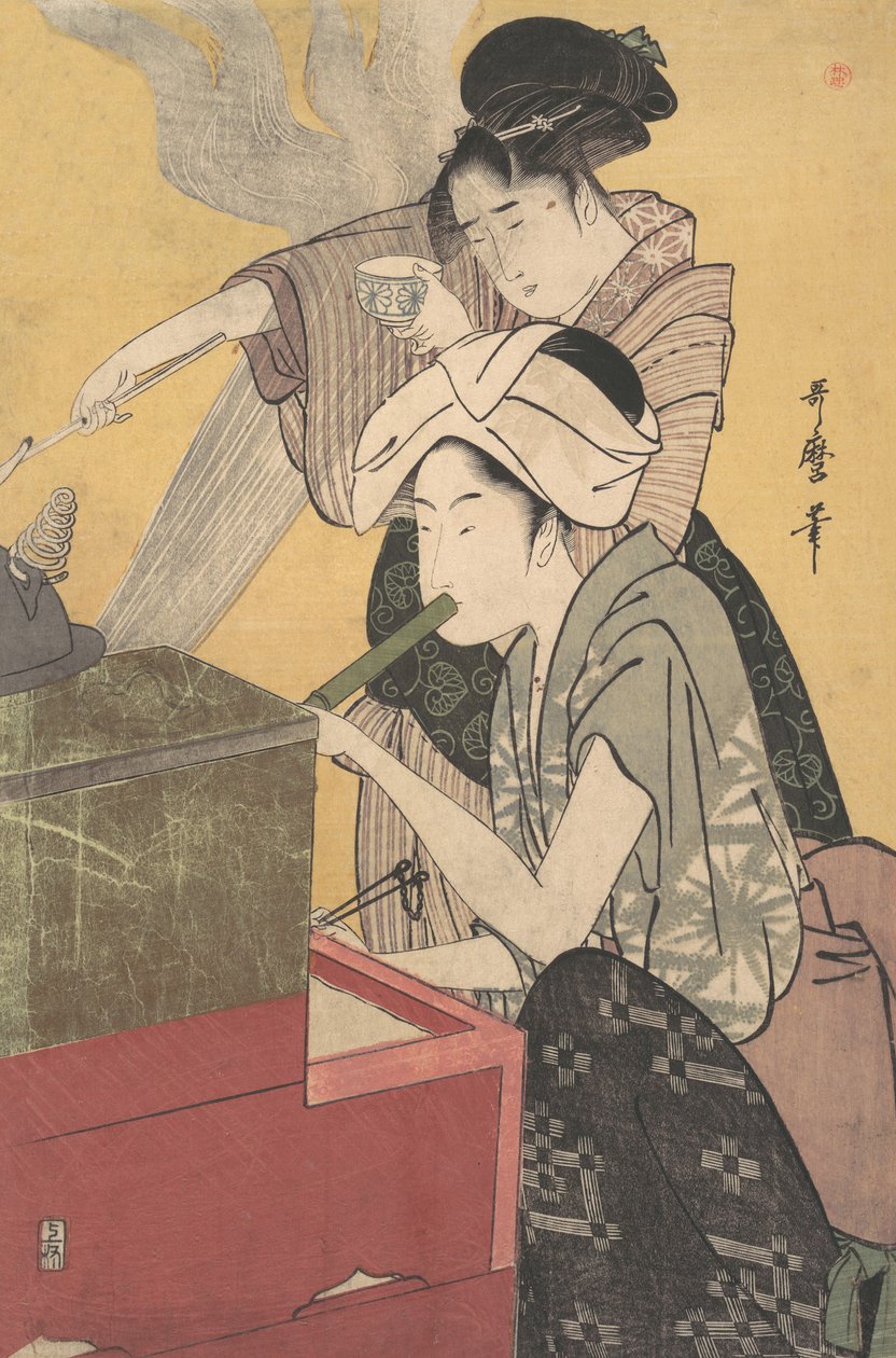 キッチンにて、1794-95年頃。 作： 北川歌ro