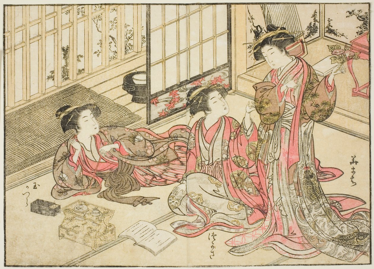 角大黒屋の娼婦 著書『清露美人合わせ姿鏡』より 2 作： 北尾重政