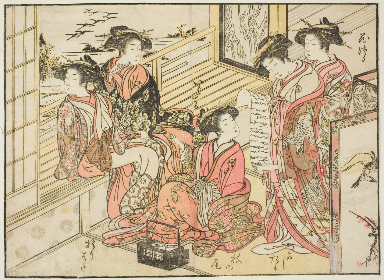岡本の花魁 著書『清露美人あわせ姿鏡』vol. 2 作： 北尾重政