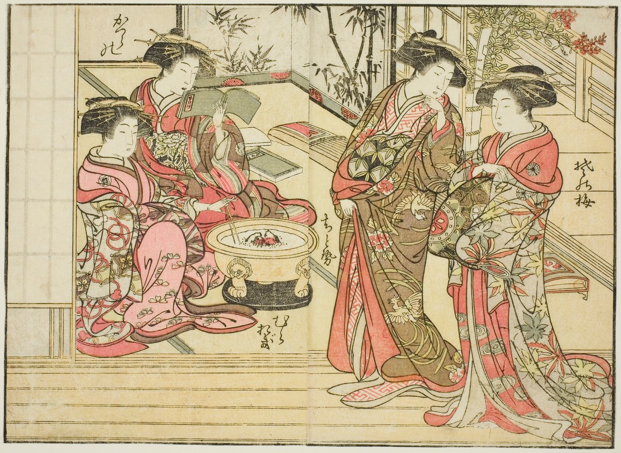 大田原屋の娼婦 著書『清露美人あわせ姿鏡』vol. 2 作： 北尾重政