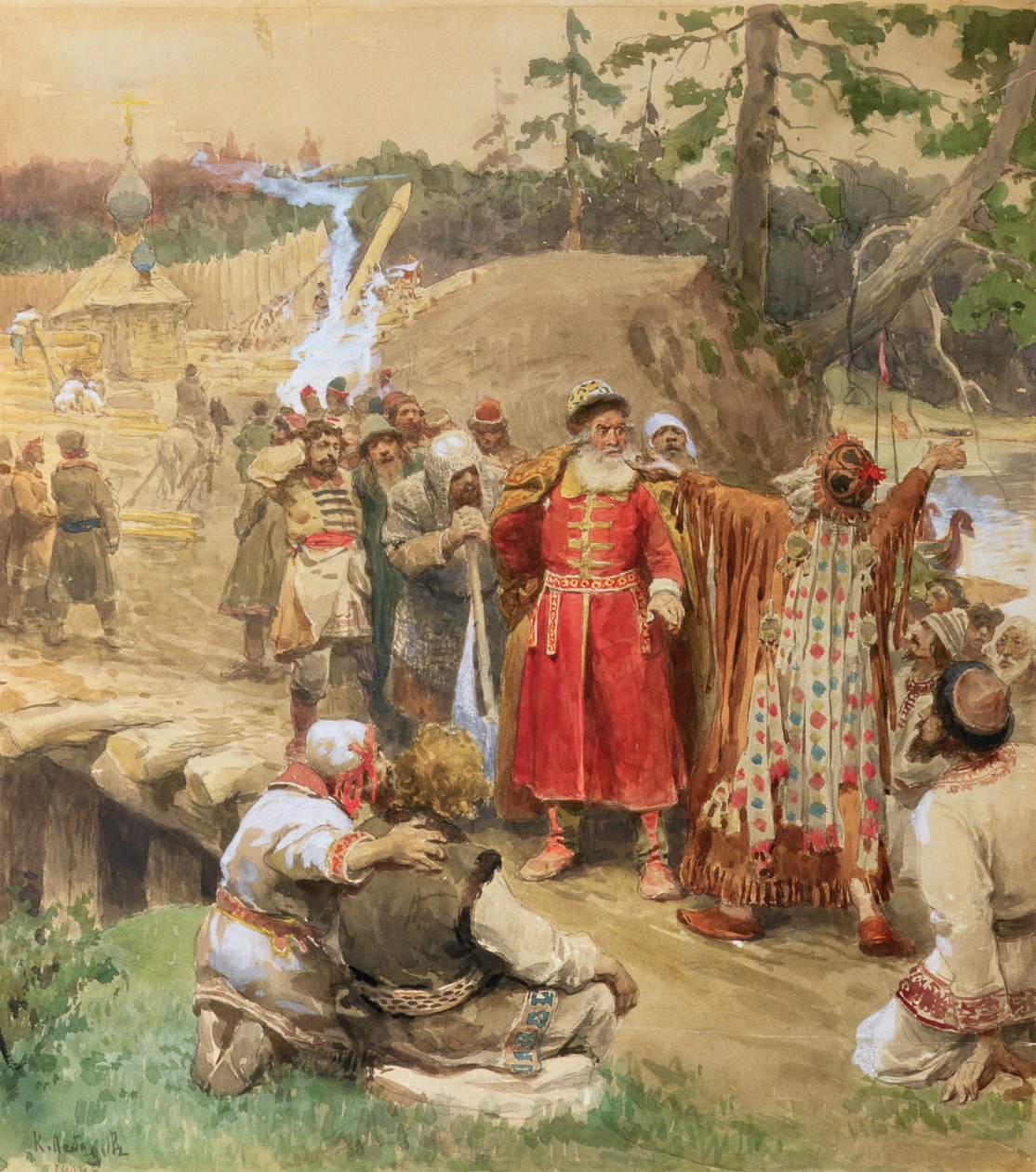 1904年のロシアの新地域征服 作： クラヴディ・ヴァシリエビッチ・レベデフ