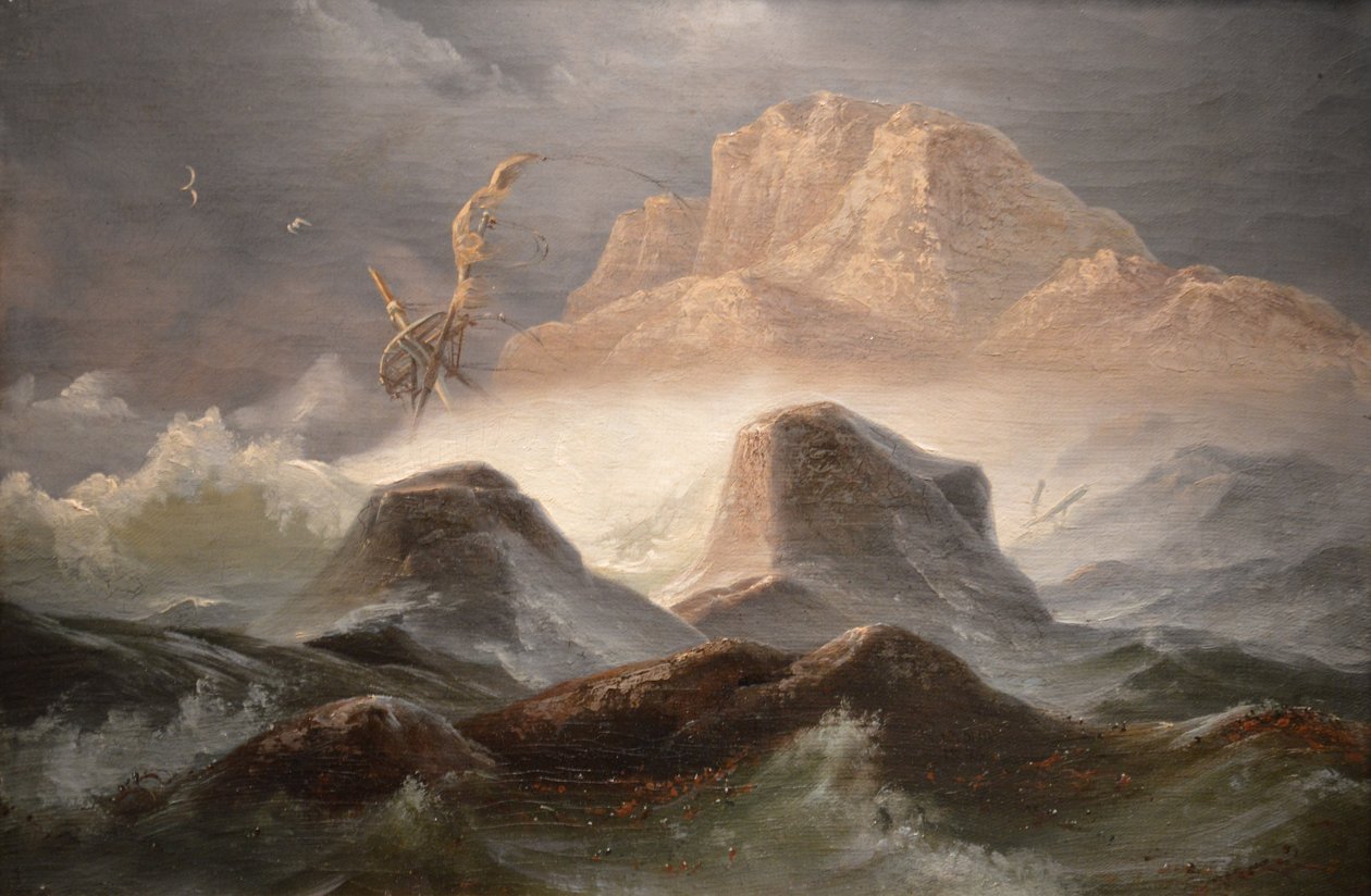 ノルウェーの海岸沖の嵐 作： クヌード・バーデ