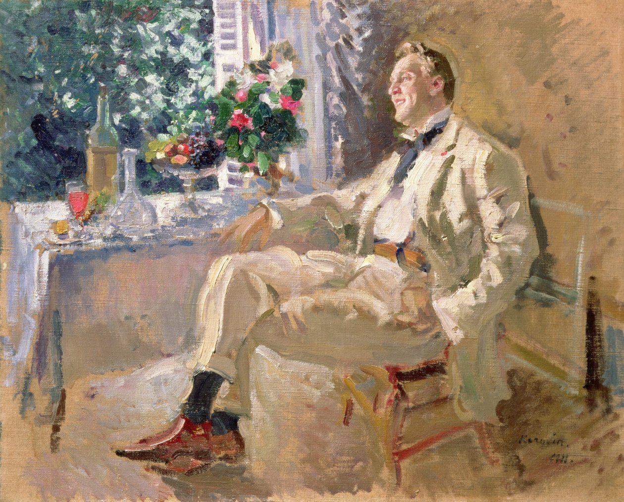 オペラ歌手Feodor Ivanovich Chaliapin（1873-1938）1911の肖像 作： コンスタンチン・アレクゼーヴィッチ・コロヴィン