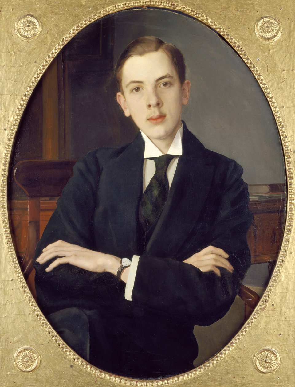 エフゲニーセルゲエヴィッチミハイロフ、芸術家の甥、1916年 作： コンスタンチンアンドリービッチソモフ