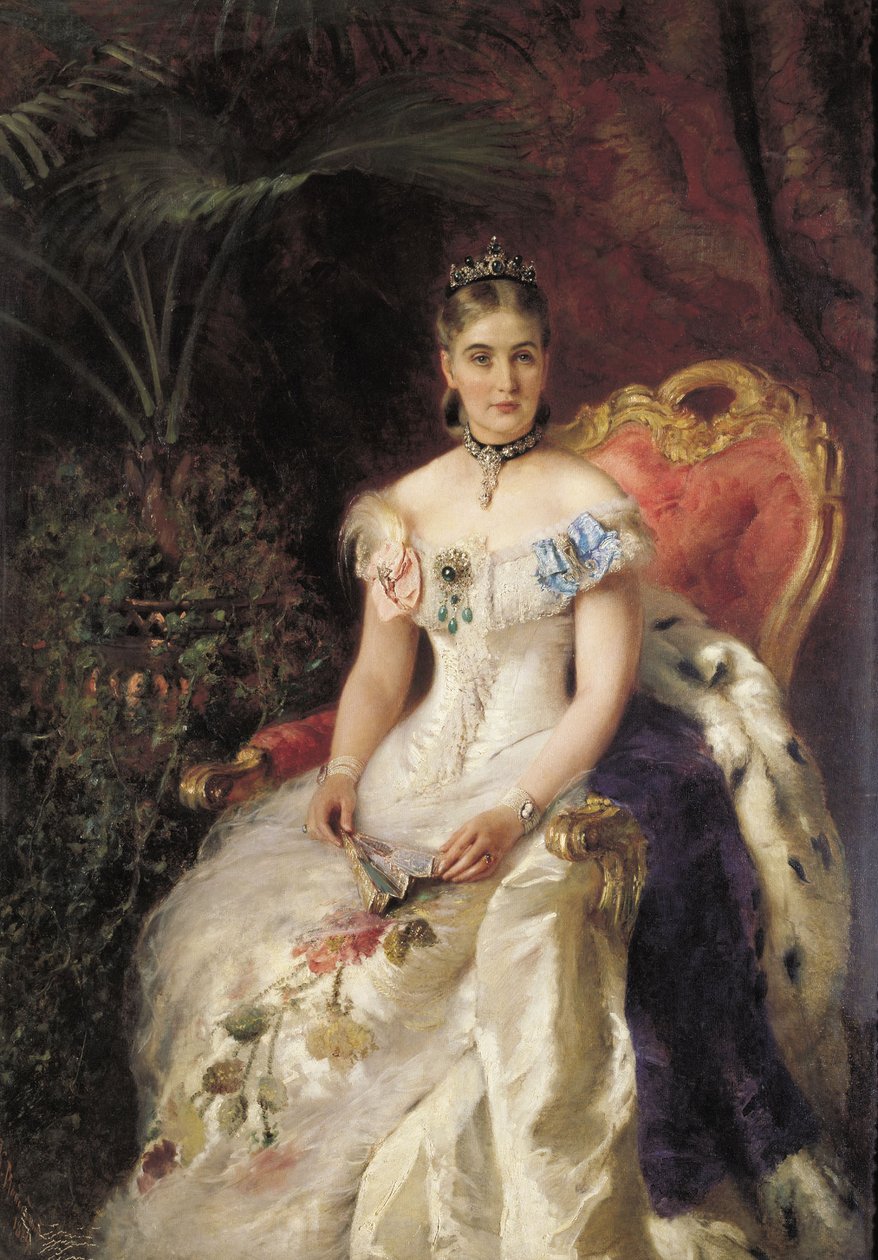 伯爵夫人VA Volkonskaya 1848-1924の肖像 作： コンスタンチン・エゴロビッチ・マコフスキー