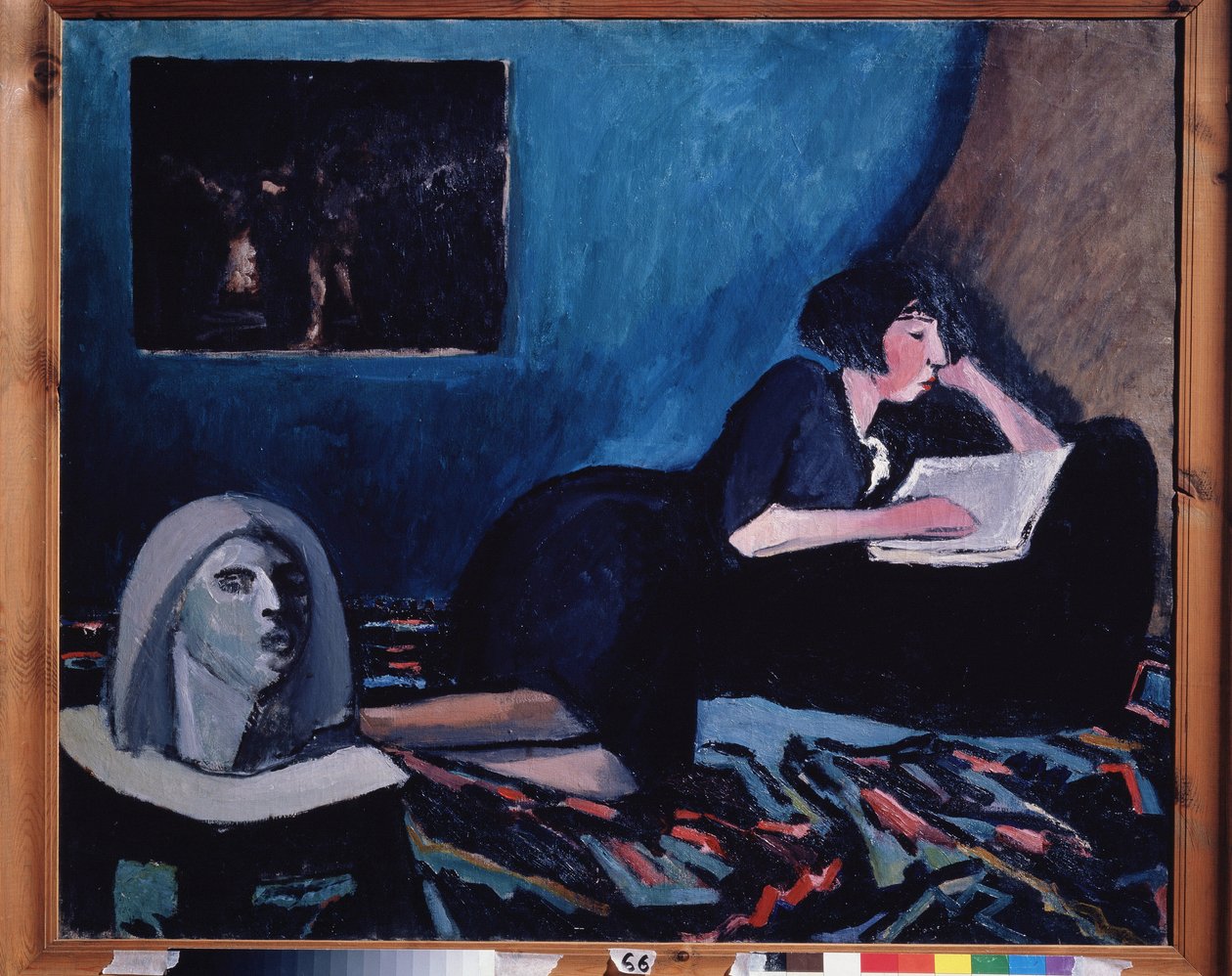 読書する女性（A Woman Reading）。 Konstantin Nikolayevich Istomin