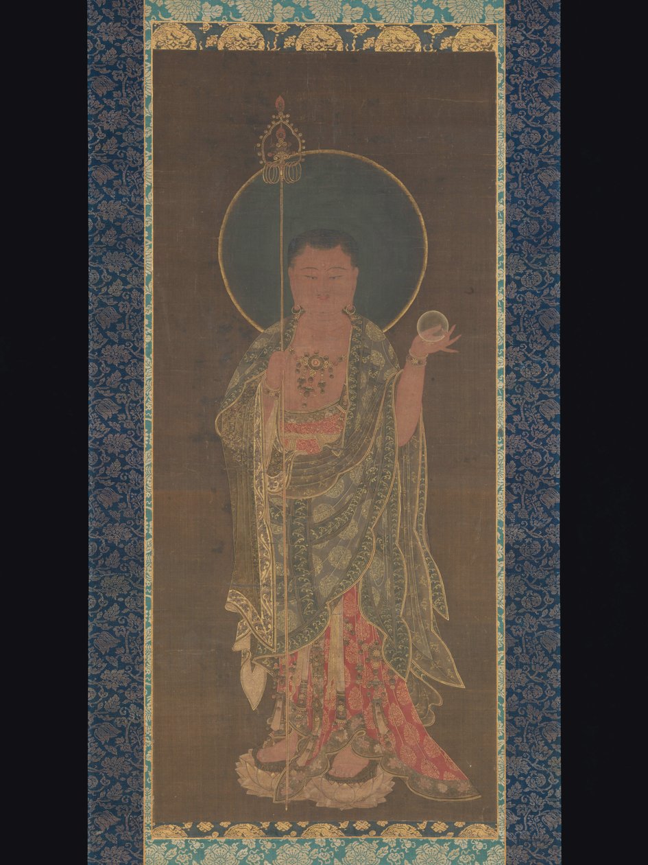 クシティガルバの吊り巻物、1300-50 作： 朝鮮学校