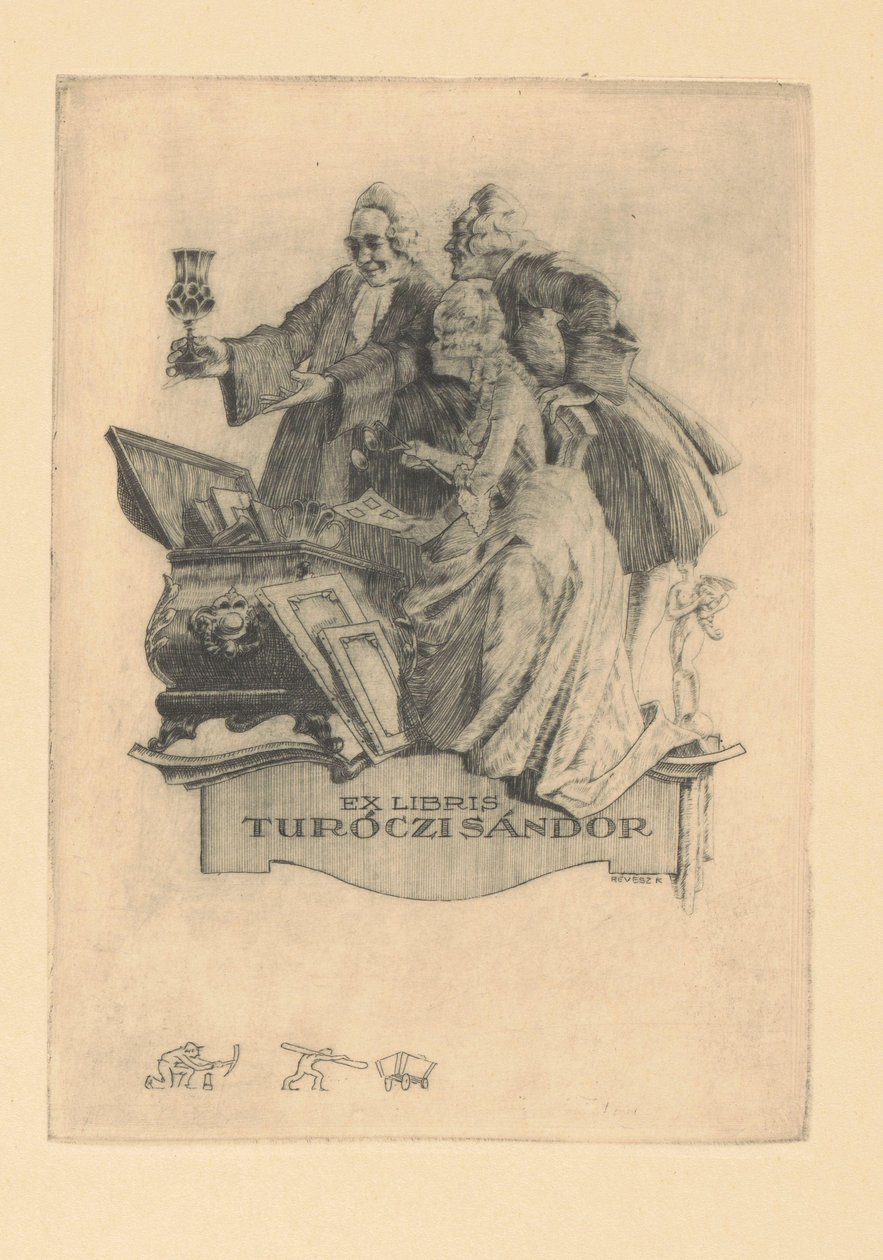 Ex libris は Sándor Turoczi です。 Ex libris Sándor Turóczi (オブジェクトのタイトル) 作： Kornel Revesz