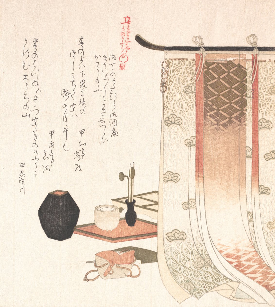 香道用屏風・道具類 19世紀 作： 久保俊満
