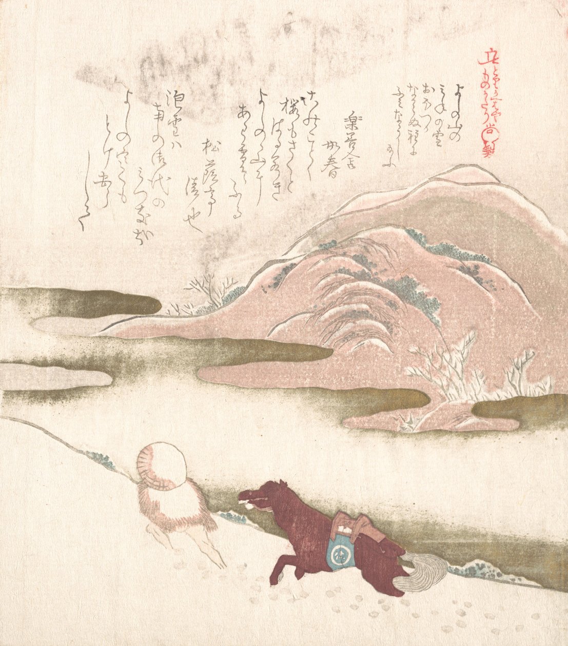 雪景色、19 世紀。 作： 久保俊満