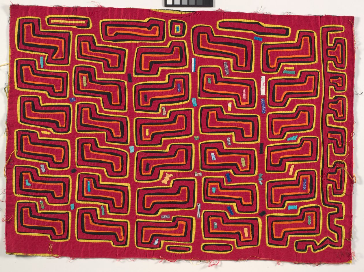 Shirt Panel (mola), n. 1950 (applikoitu puuvilla) 作： クナ インド文化