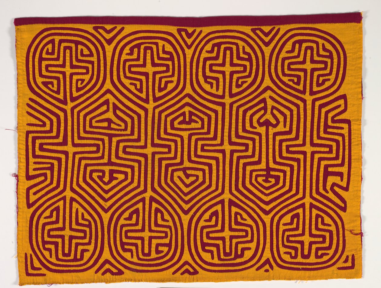 Painel de camisa (mola), c.1950 (algodão aplicado) 作： クナ インド文化