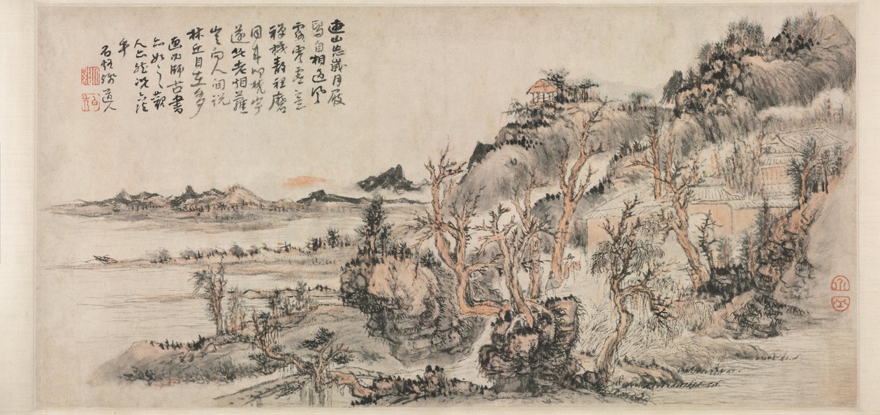 春の風景、17世紀後半。 作： 石溪