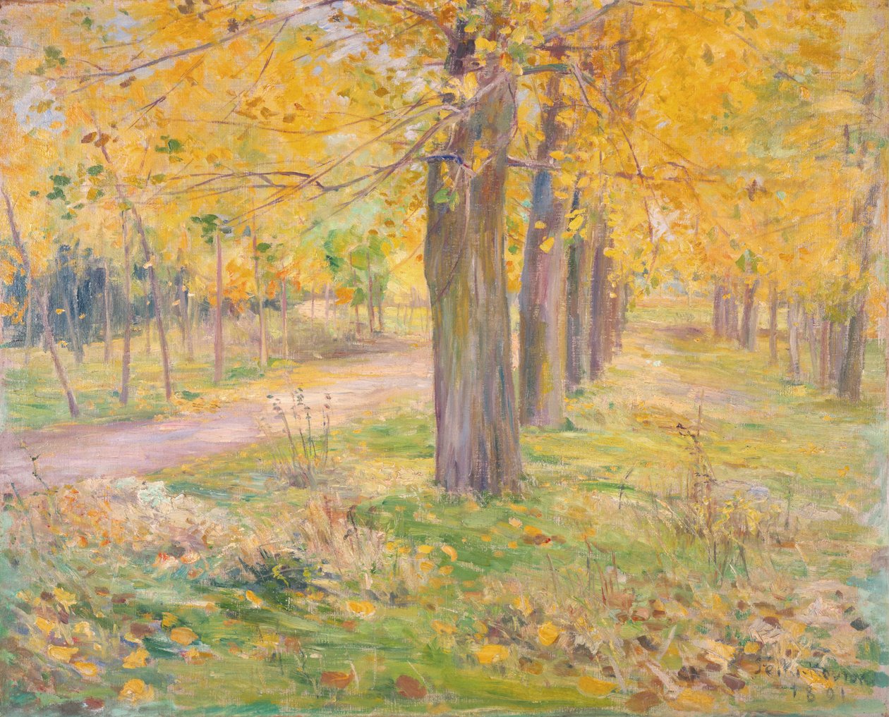 Yellow-leafed Poplars by Kuroda Seiki, Iwami Art Museum, Masuda, Shimane, Japan 作： 黒田精機