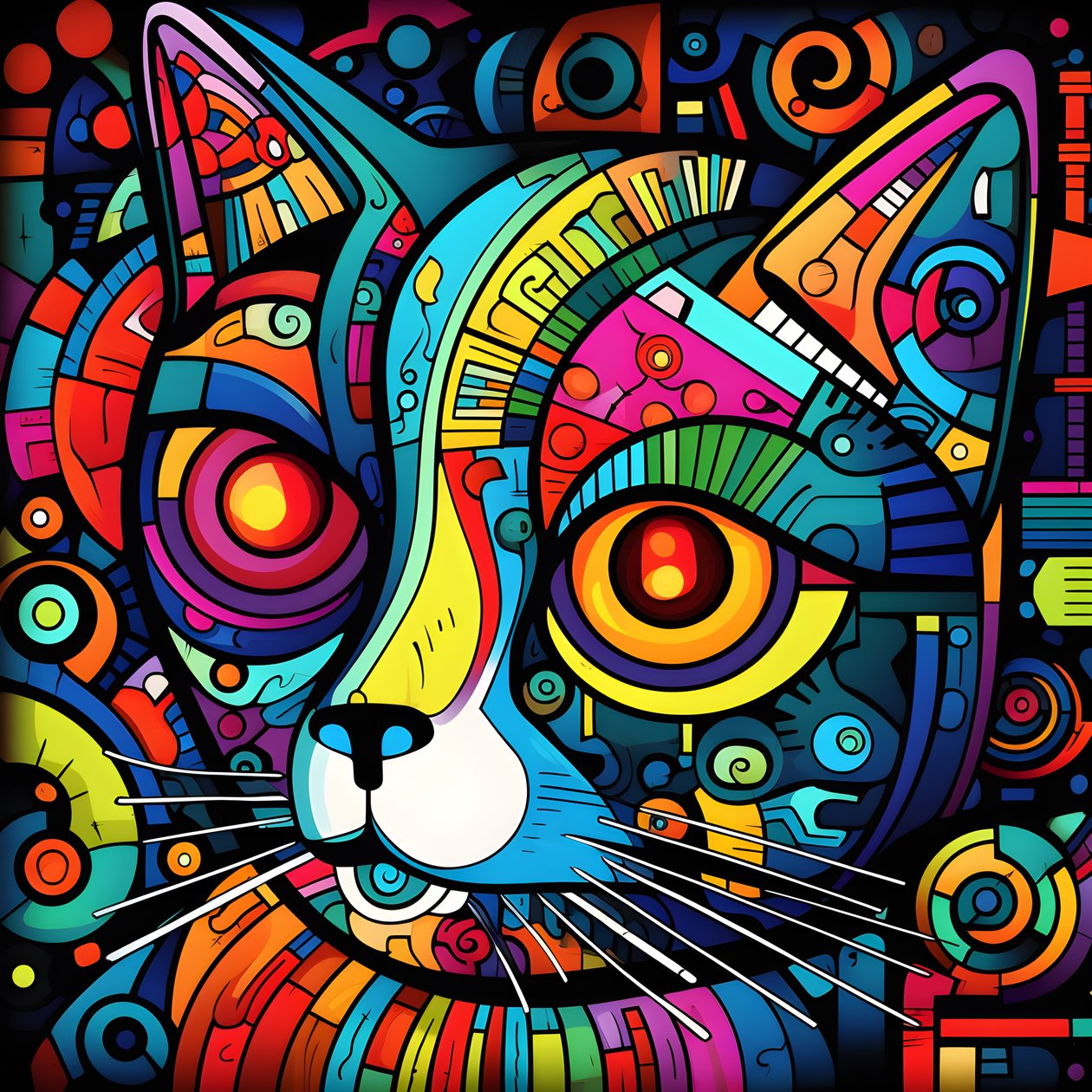 抽象的な猫のパターン1 作： カート・ヘプケ