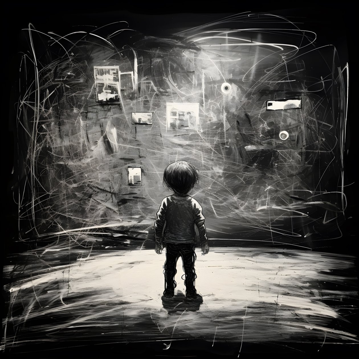 3歳の子供が描いた絵 2 作： カート・ヘプケ