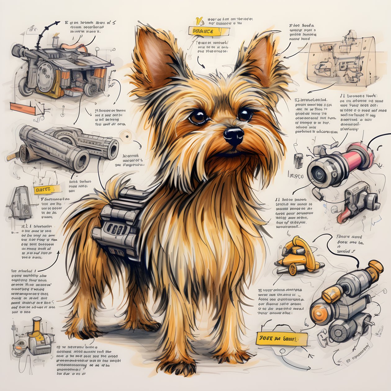 機械的なヨーキー犬についての説明 3 作： カート・ヘプケ