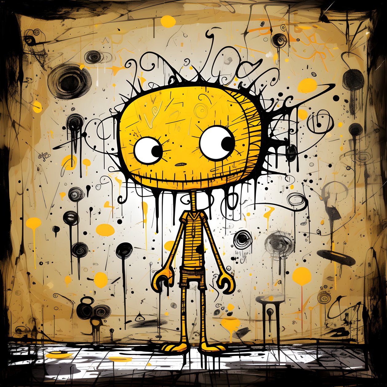 黄色いアニメキャラクター 1