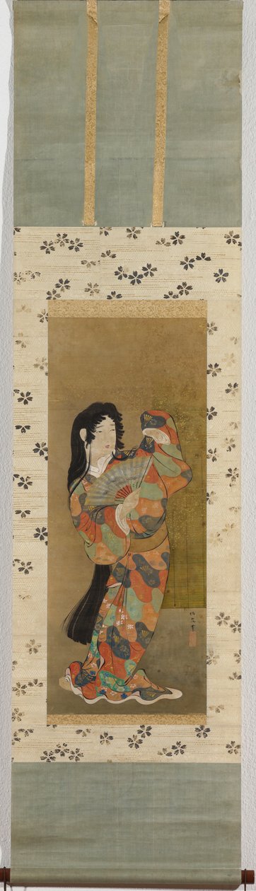 扇子を持った若いダンサー 作： 桑形圭西