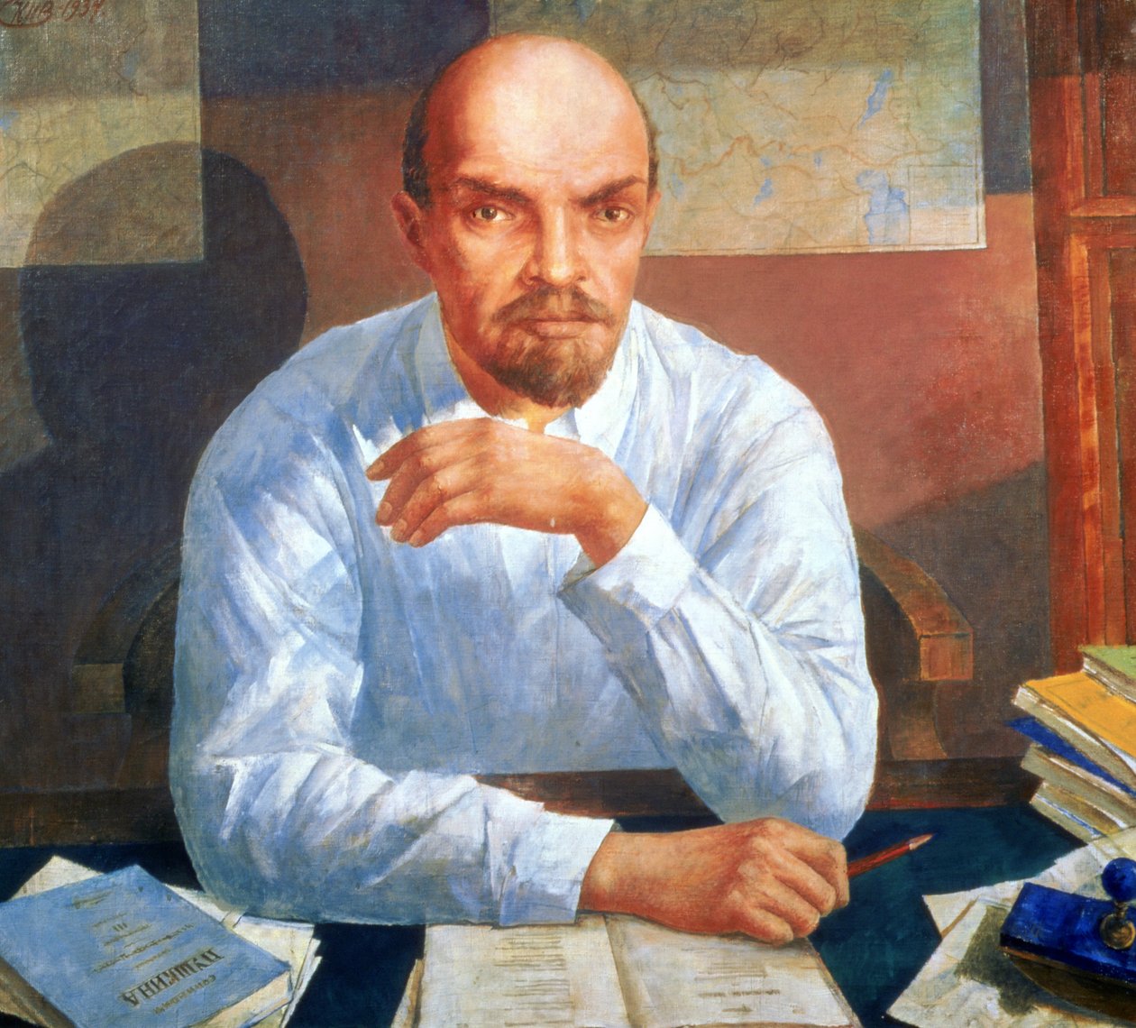 ウラジミール・イリイチ・レーニンの肖像（1870-1924）、1934 作： クズマ・セルゲビッチ・ペトロフ・ヴォドキン