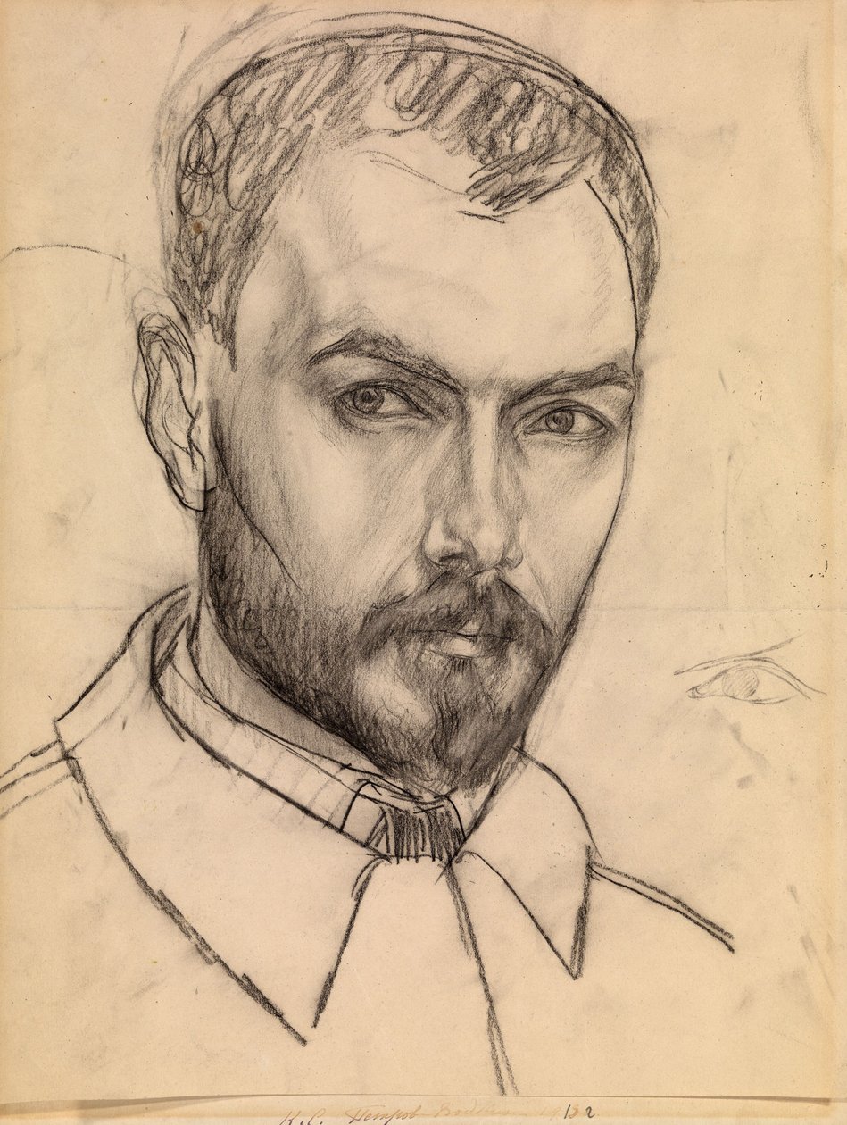 自画像、c。 1913 作： クズマ・セルゲビッチ・ペトロフ・ヴォドキン