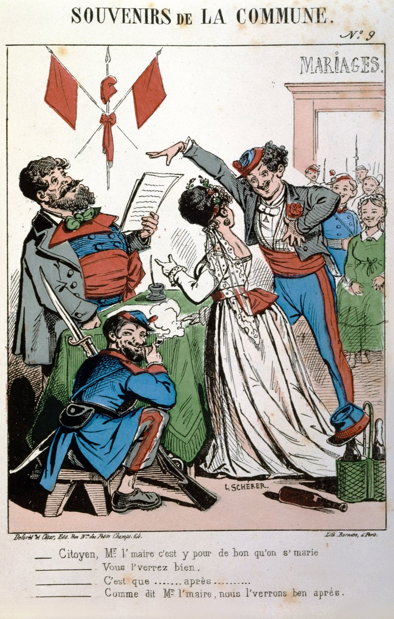 1871年の市民の結婚式、コミューンの思い出 作： L.シラーの後