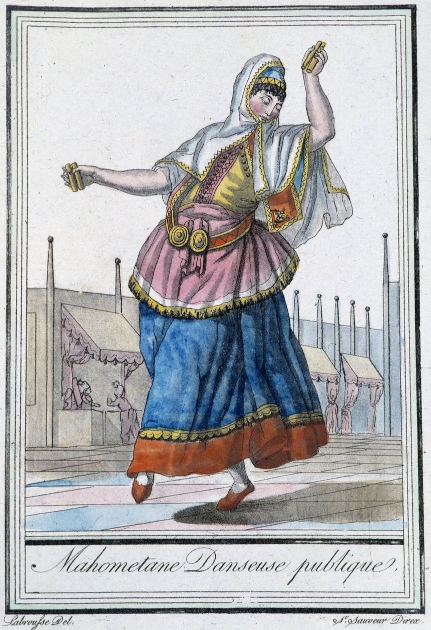Mahometane daneuse publique - J. Grasset St Sauveur, ed. Deroy, Parisの "Encyclopédie des voyages "にて。 作： LFラブラス