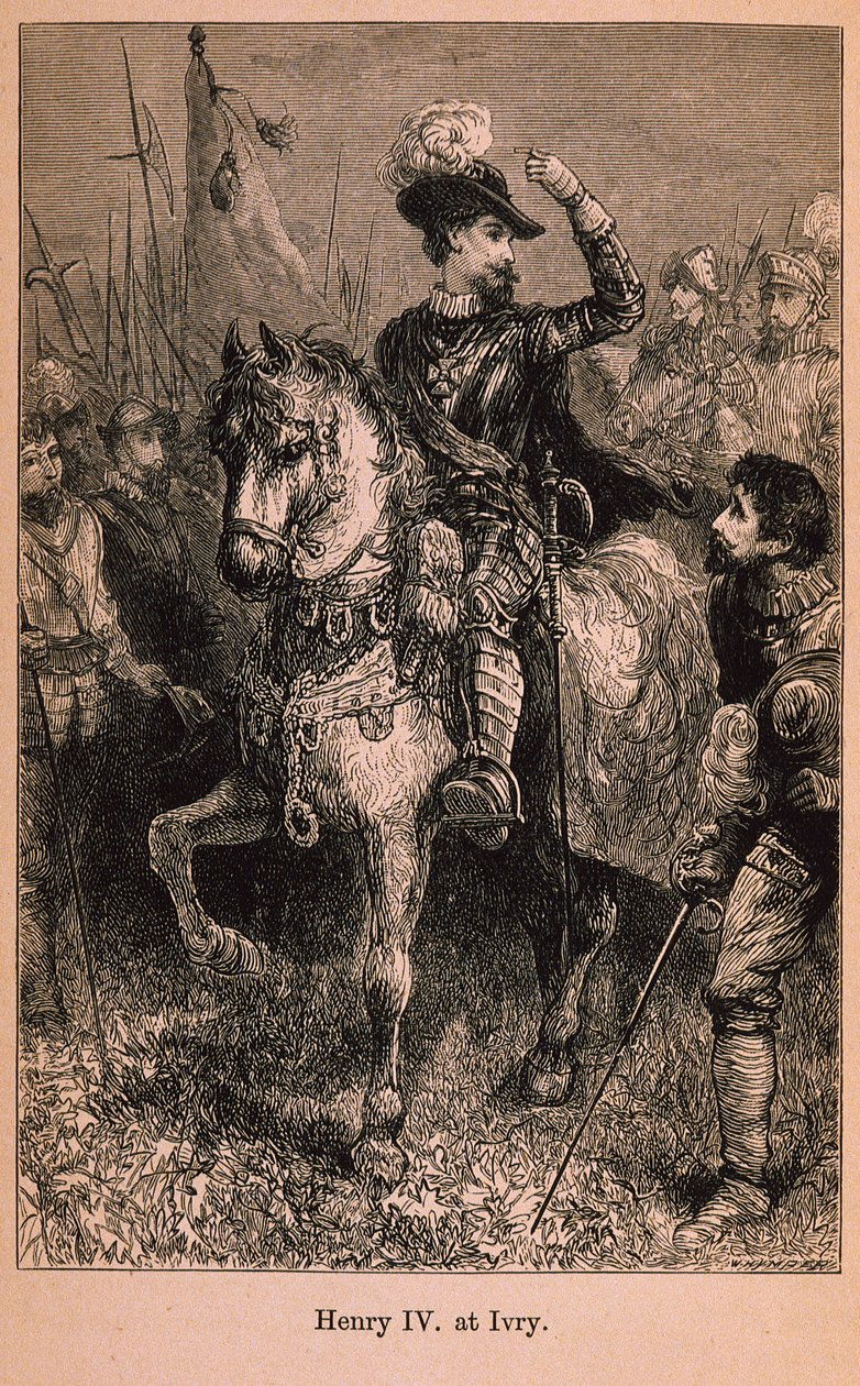 イヴリーでのヘンリー4世（1553-1610）、リトルアーサーのフランスの歴史のイラスト：初期の時代から第二帝国の崩壊まで1899年に出版 作： レディー・M・カルコット