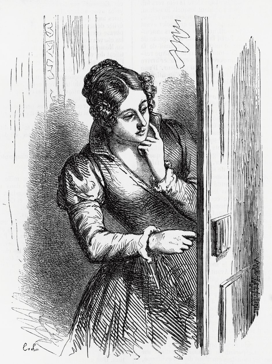 オノレ・ド・バルザック（1799-1850）の小説『セザール・ビロトーの成長と衰退』の挿絵（『人間喜劇』全集より）、Laisneのエングレーヴィング。 作： Laisne Laisne