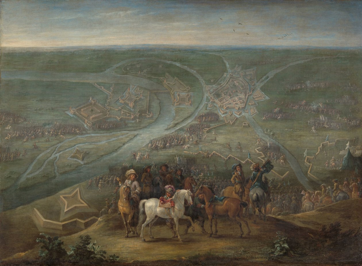 ラインベルク包囲戦でのフランス軍司令官、1672 年 作： ランバート・デ・ホント（II）