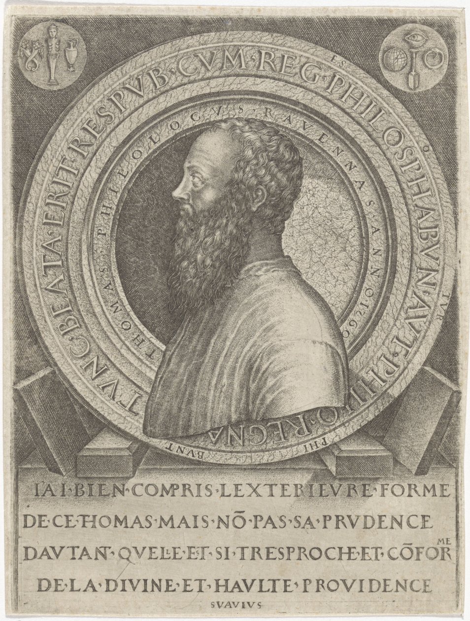 Portret van philologist Thomas van Ravenna 作： ランベルトゥス・スアビウス