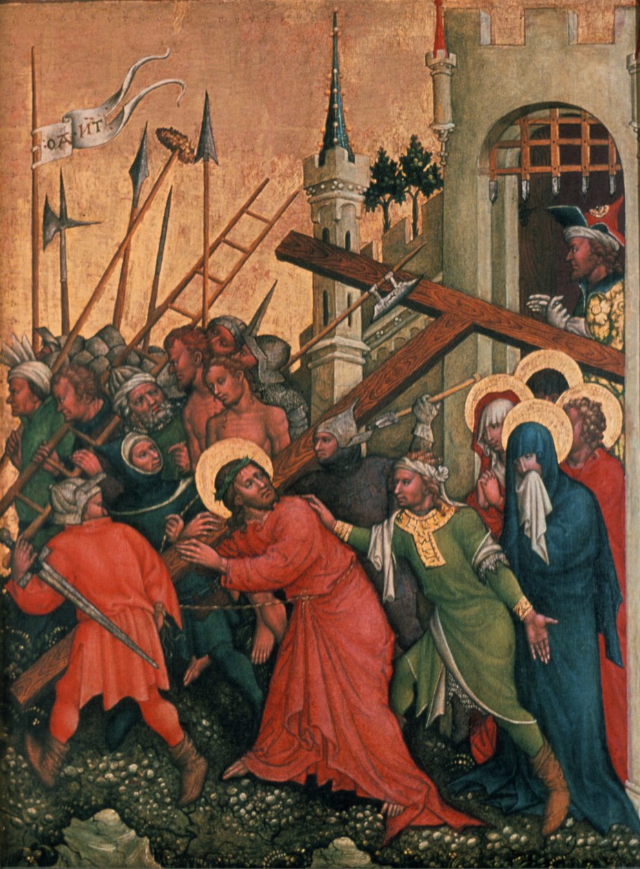 1377年にハンガリー王ルートヴィヒ1世がブルガリア人に勝利したこと」1430年 作： ランブレヒトの絵馬