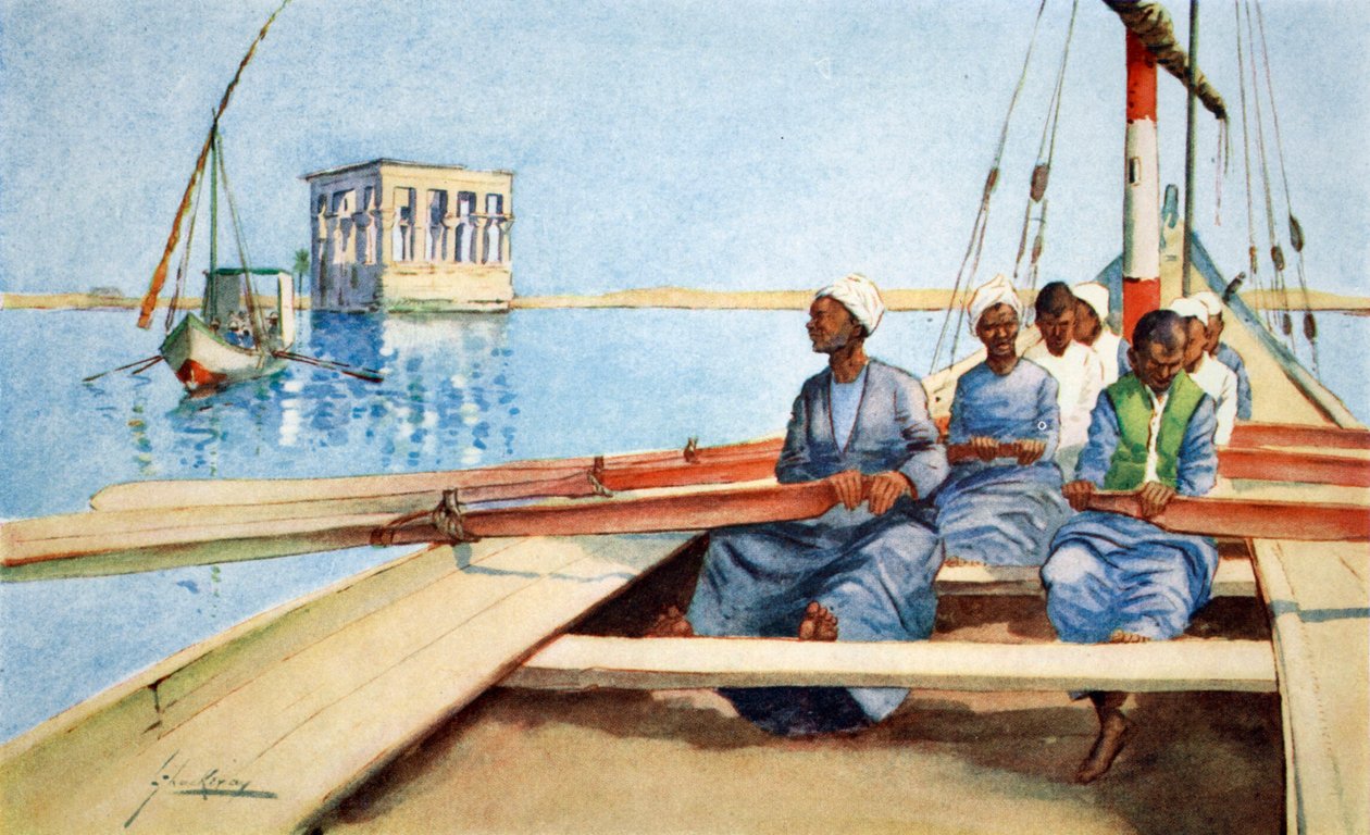 フェルッカのフィラエへ、「エジプトの光の側」から、1908 作： ランス・サッカレー