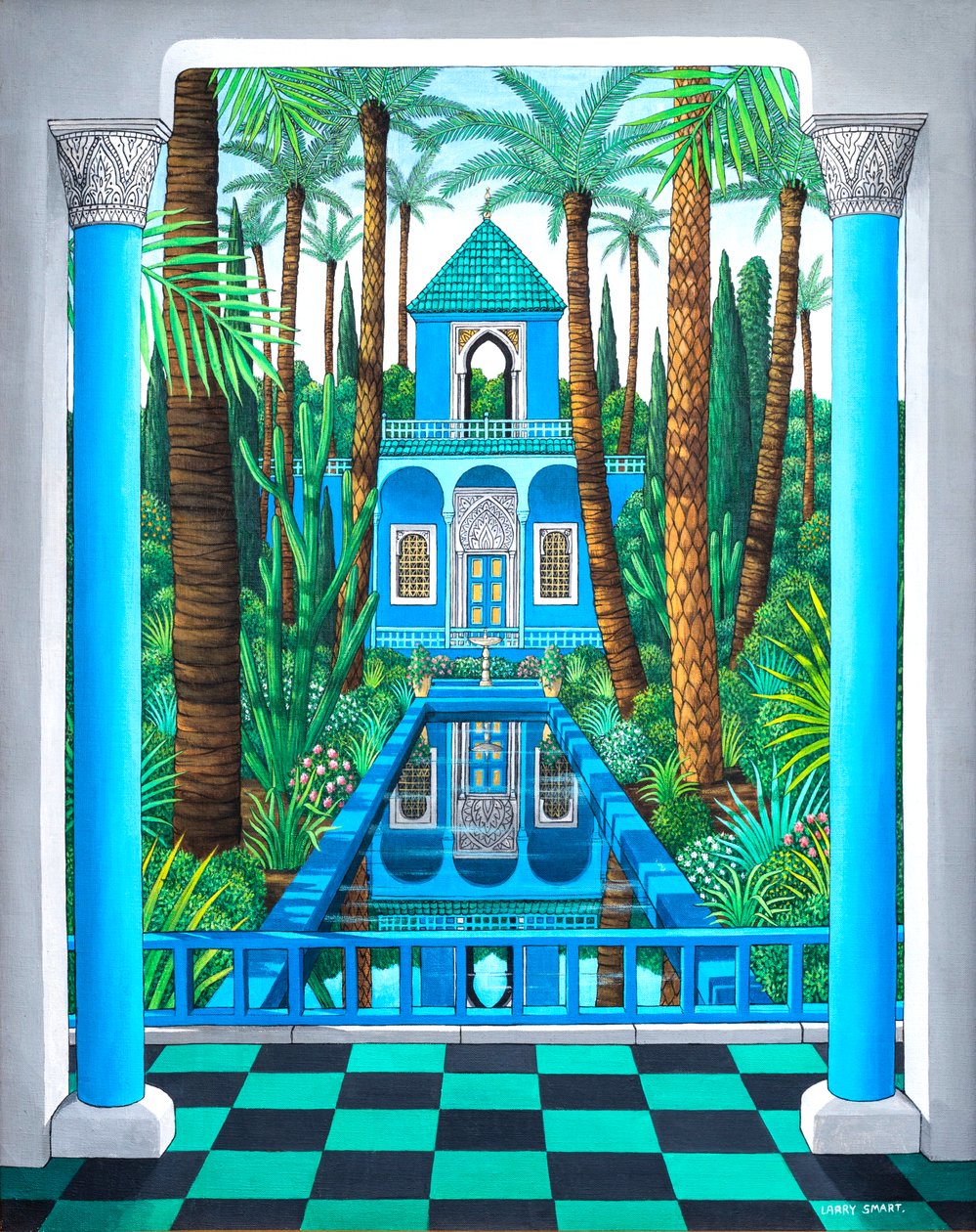 Marjorelle Reflections、1998（アクリル） 作： ラリー・スマート