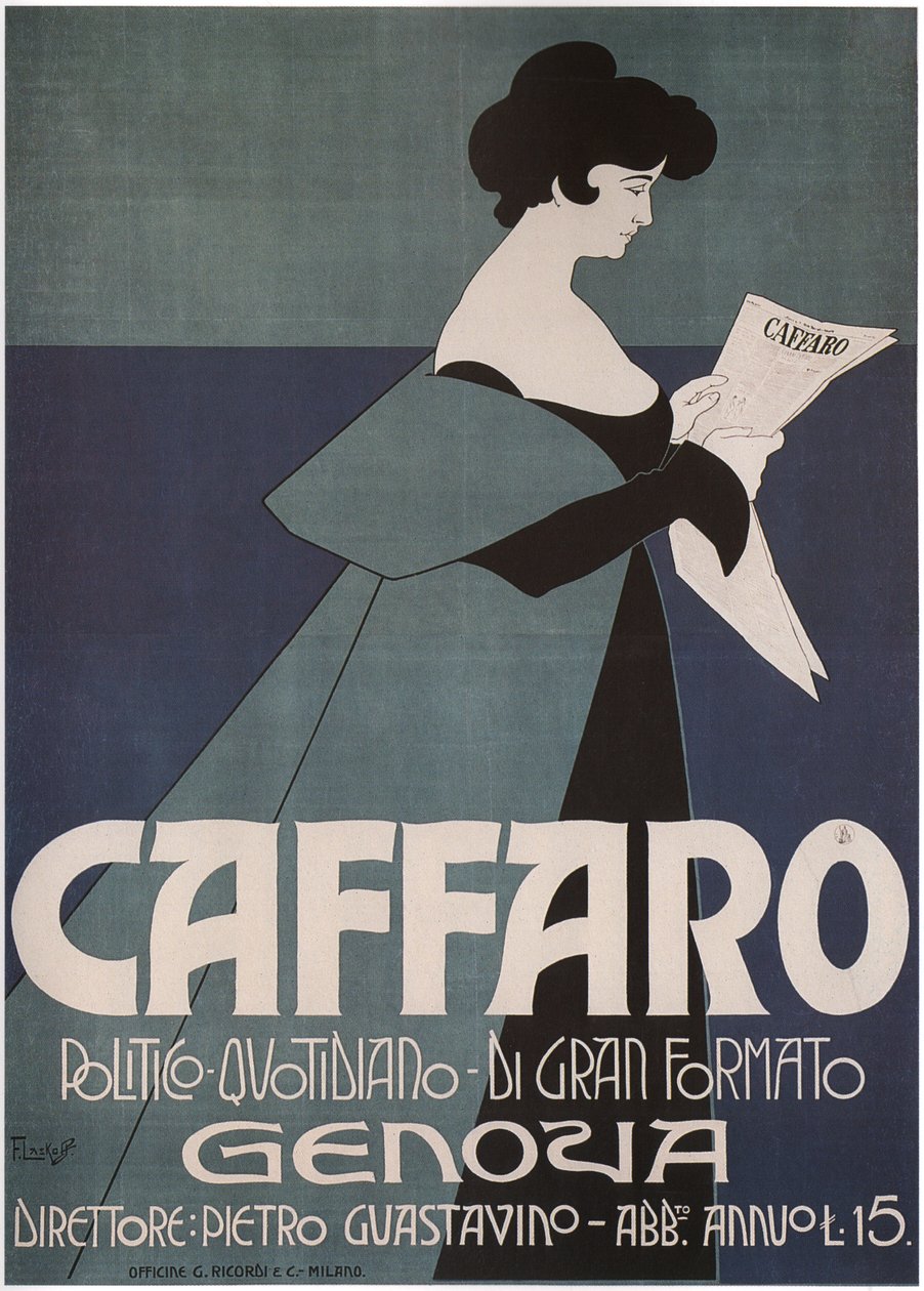 カファロ ジェノバ新聞、1901 年 作： ラスコウスキー