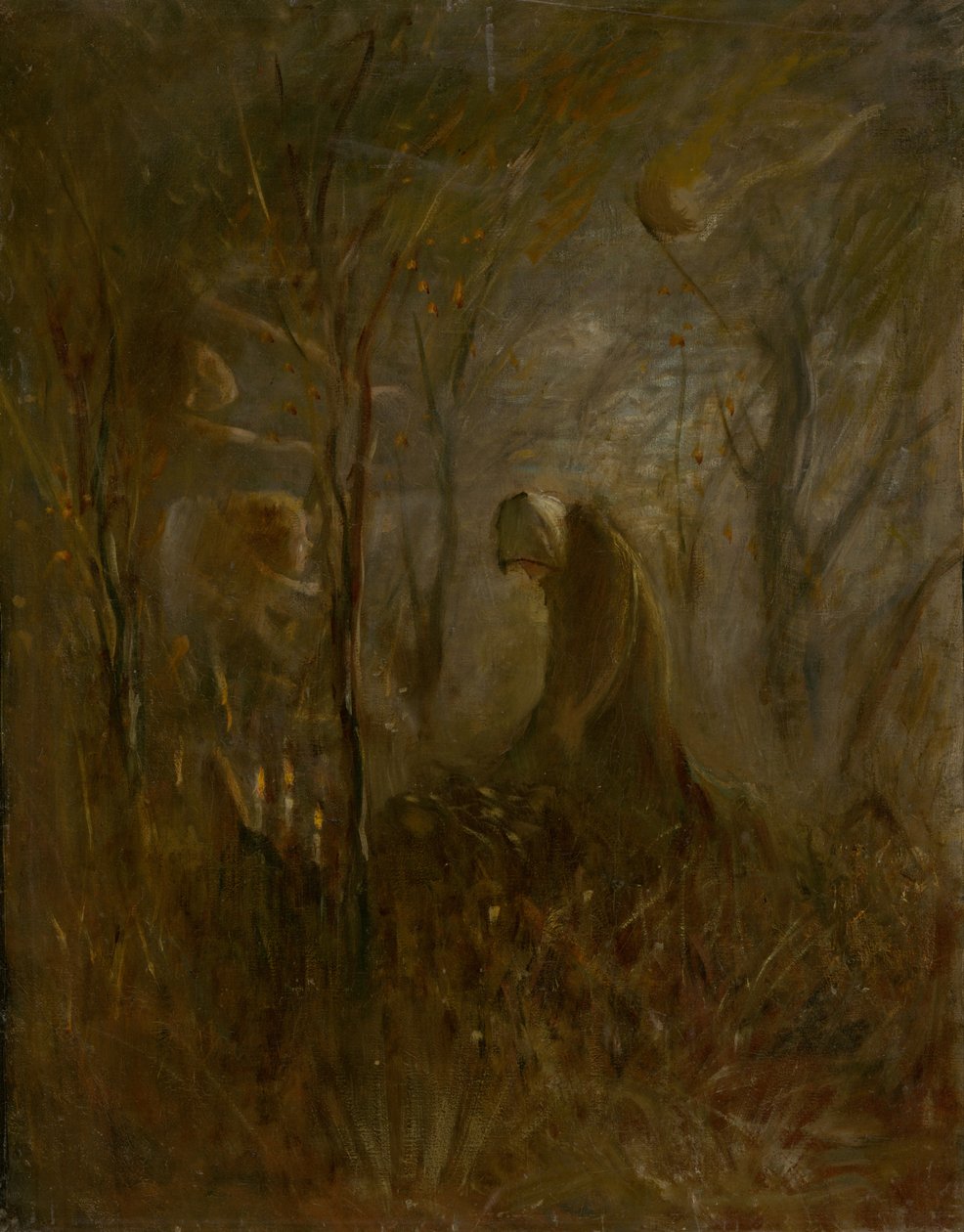 墓への祈り、1895年。 作： ラズロ・メドニャンスキー
