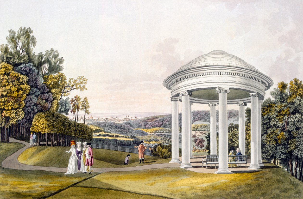 ノイヴァルデッヒ、ドルンバッハ、ウィーン、1792年の公園の眺め 作： ローレンス・ジャンシャ